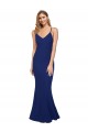 Best Stretch Crepe Low Back Long V-Neck Sheath Prom Dress Canada