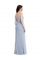 Best Stretch Crepe V-Back Long Spaghetti Straps Sheath Prom Dress Canada