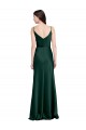 Best Stretch Satin V-Back Long Cowl Neck Sheath Black Tie Prom Dress Canada
