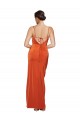 Best Stretch Satin Criss Cross Back Sweep Train Spaghetti Straps Sheath Prom Dress Canada