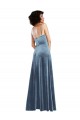 Best Stretch Velvet Criss Cross Open Back Long Cowl Neck Sheath Prom Dress Canada