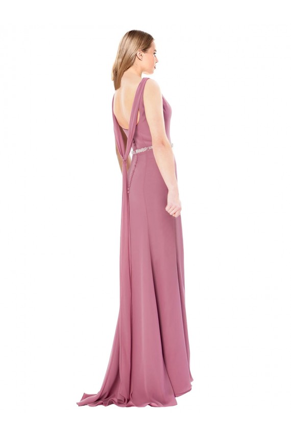 Best Soft Chiffon Low Back Long Sweetheart Sheath Prom Dress Canada