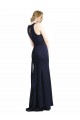 Best Stretch Crepe Keyhole Back Long Scoop Neck Sheath Black Tie Prom Dress Canada