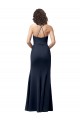 Best Stretch Crepe Criss Cross Back Long Spaghetti Straps Sheath Prom Dress Canada