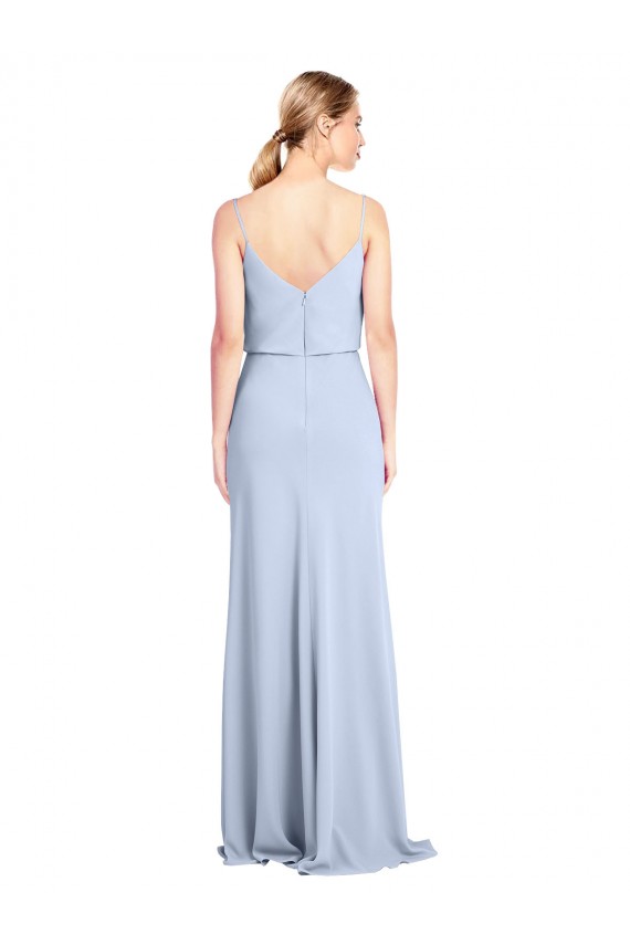Best Stretch Crepe V-Back Long Cowl Neck Sheath Prom Dress Canada