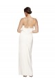 Best Stretch Satin Low Back Long Halter Neck Ivory Sheath Prom Dress Canada