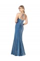 Best Stretch Velvet Criss Cross Back Long Spaghetti Straps Sheath Prom Dress Canada