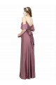 Best Silky Satin Low Back Long Off the Shoulder Sheath Prom Dress Canada