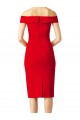Best Stretch Crepe Cocktail Length Off the Shoulder Sheath Prom Dress Canada