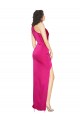 Best Silky Satin Long One Shoulder Fuchsia Sheath Prom Dress Canada