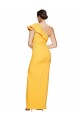 Best Stretch Crepe Long One Shoulder Saffron Sheath Prom Dress Canada