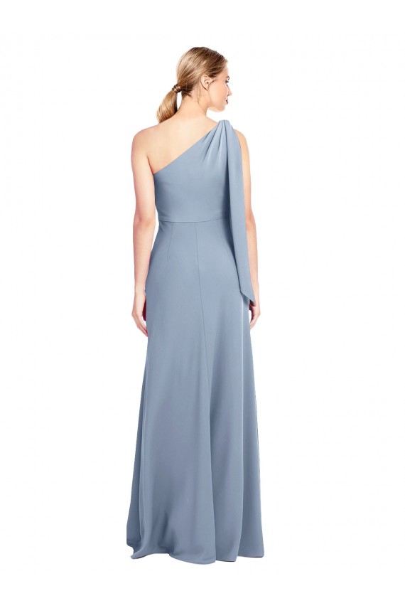 Best Stretch Crepe Long One Shoulder Sheath Prom Dress Canada