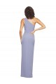 Best Stretch Crepe Long One Shoulder Smoke Blue Sheath Prom Dress Canada