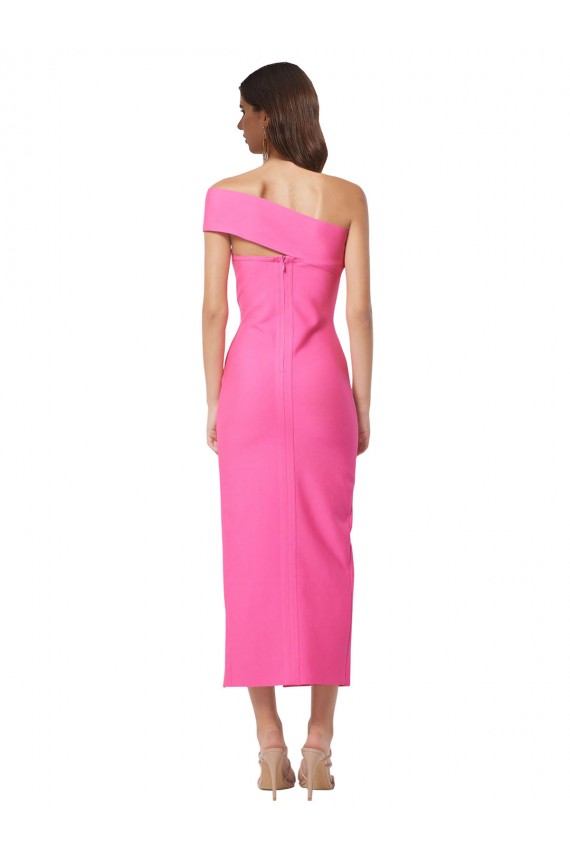 Best Stretch Crepe Midi Length One Shoulder Sheath Prom Dress Canada