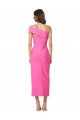 Best Stretch Crepe Midi Length One Shoulder Sheath Prom Dress Canada