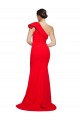 Best Stretch Crepe Sweep Train One Shoulder Red Sheath Prom Dress Canada