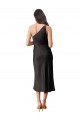 Best Stretch Satin Midi Length One Shoulder Sheath Prom Dresses Canada