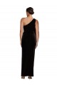 Best Stretch Velvet Long One Shoulder Sheath Side Slit Prom Dress Canada