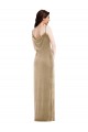 Best Stretch Velvet Long One Shoulder Champagne Sheath Black Tie Prom Dress Canada