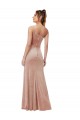Best Stretch Velvet Long One Shoulder Pink Sheath Black Tie Prom Dress Canada