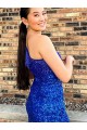 Best Velvet Sequin Short One Shoulder Sheath Homecoming Dresses Canada