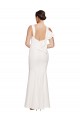 Best Stretch Crepe Low Back Long Square Neck Sheath Prom Dress Canada