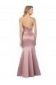 Best Satin Low Back Long Strapless Sheath Prom Dress Canada