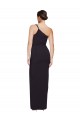 Best Stretch Crepe Long One Shoulder Black Sheath Prom Dress Canada