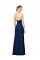 Best Stretch Crepe Low Back Long Strapless Black Sheath Prom Dress Canada