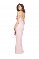 Best Stretch Crepe Low Back Long Strapless Pink Sheath Prom Dress Canada