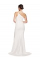 Best Stretch Crepe Sweep Train One Shoulder Ivory Sheath Prom Dress Canada