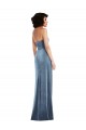 Best Stretch Velvet Low Back Long Strapless Sheath Prom Dress Canada