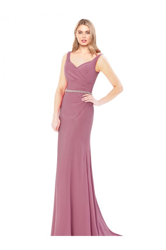 Best Soft Chiffon Low Back Long Sweetheart Sheath Prom Dress Canada