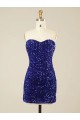 Best Velvet Sequin Short Sweetheart Sheath Prom Dress Canada