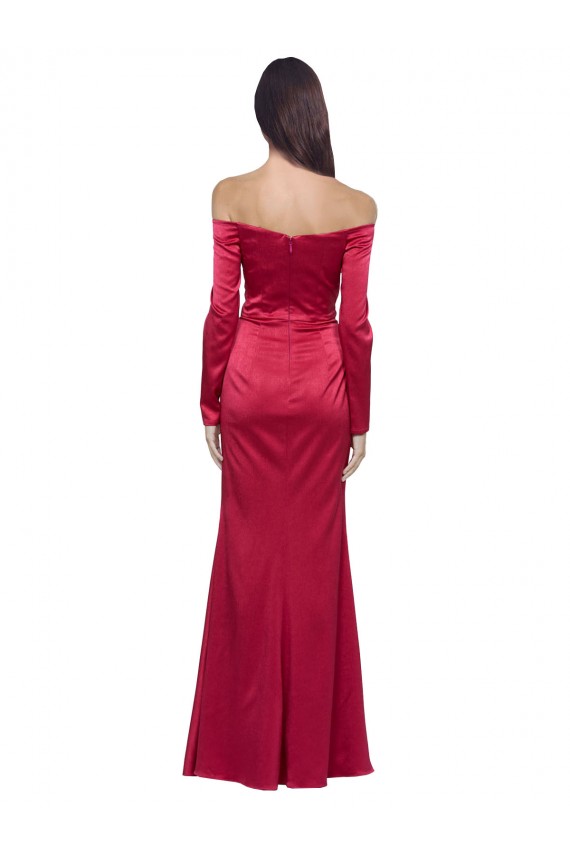Best Stretch Satin Long Sweetheart Sheath Prom Dress Canada