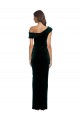 Best Stretch Velvet Long Off the Shoulder Sheath High Low Prom Dress Canada