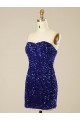 Best Velvet Sequin Short Sweetheart Sheath Prom Dress Canada