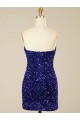 Best Velvet Sequin Short Sweetheart Sheath Prom Dress Canada
