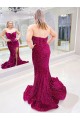Best Velvet Sequin Sweep Train Sweetheart Sheath Evening Prom Dress Canada