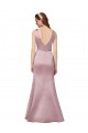 Best Satin V-Back Long V-Neck Sheath Prom Dress Canada