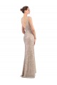 Best Sequin & Sparkling Sequin Low Back Long V-Neck Sheath Prom Dress Canada