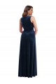 Best Stretch Velvet Long V-Neck Sheath Plus Size Formal Prom Dress Canada
