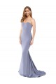 Best Stretch Crepe Low Back Long Sweetheart Smoke Blue Mermaid Prom Dress Canada