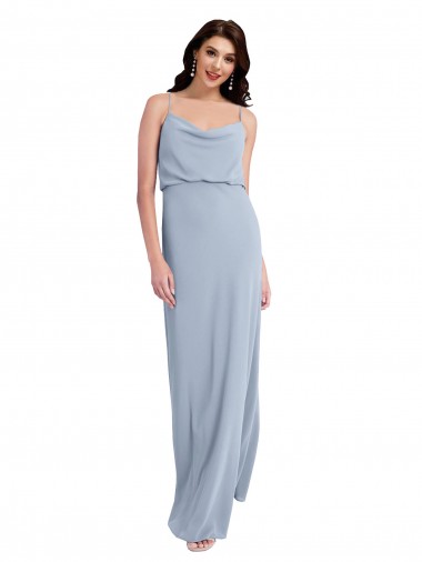 Best Stretch Crepe V-Back Long Spaghetti Straps Sheath Prom Dress Canada