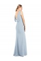 Best Stretch Crepe Low Back Long Bateau Neck Trumpet Prom Dress Canada