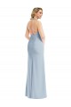 Best Stretch Crepe Long Halter Neck Trumpet Front Slit Prom Dress Canada
