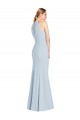 Best Stretch Crepe Keyhole Back Long Halter Neck Trumpet Prom Dress Canada