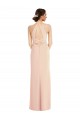 Best Stretch Crepe Criss Cross Back Long Halter Neck Nude Trumpet Prom Dress Canada