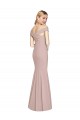 Best Stretch Crepe Criss Cross Back Long Off the Shoulder Trumpet Prom Dress Canada