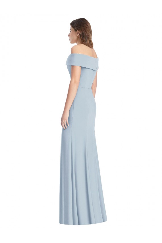 Best Stretch Crepe Long Off the Shoulder Trumpet Prom Dress Canada